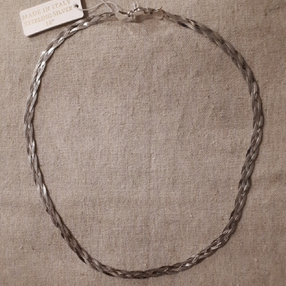 Jewelry - Sterling Silver Braided Herringbone Chain Necklace